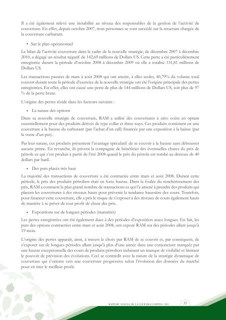 Rapport da la cour des comptes 2010 (Tome 1) - Transparency