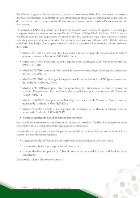 Rapport da la cour des comptes 2010 (Tome 1) - Transparency