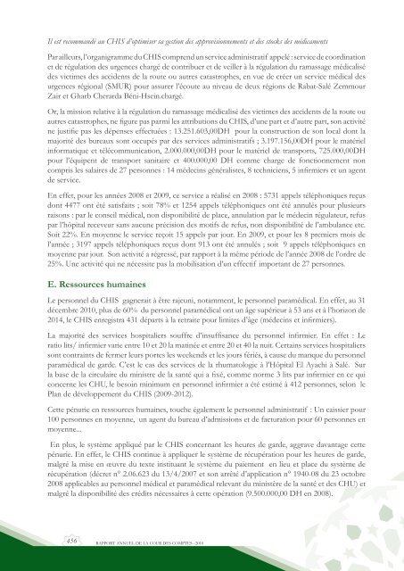 Rapport da la cour des comptes 2010 (Tome 1) - Transparency