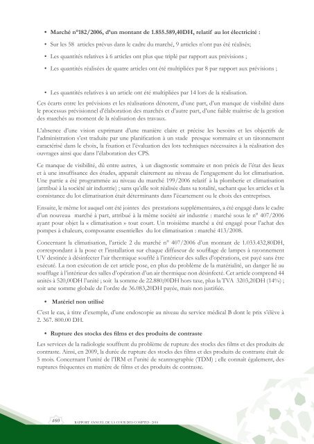 Rapport da la cour des comptes 2010 (Tome 1) - Transparency