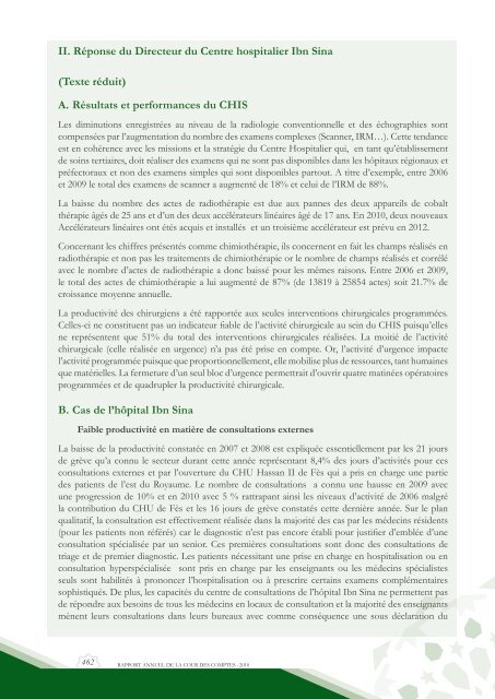 Rapport da la cour des comptes 2010 (Tome 1) - Transparency