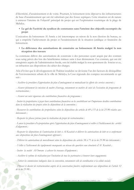 Rapport da la cour des comptes 2010 (Tome 2) - Transparency