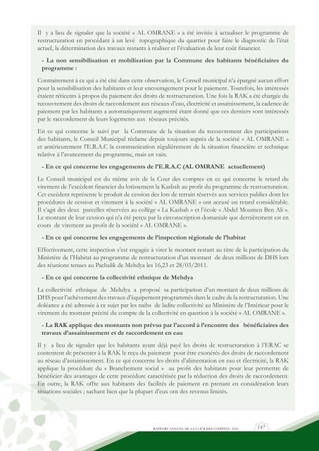 Rapport da la cour des comptes 2010 (Tome 2) - Transparency