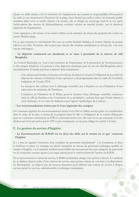 Rapport da la cour des comptes 2010 (Tome 2) - Transparency