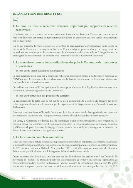 Rapport da la cour des comptes 2010 (Tome 2) - Transparency