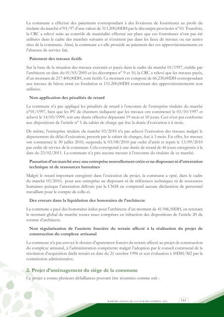 Rapport da la cour des comptes 2010 (Tome 2) - Transparency