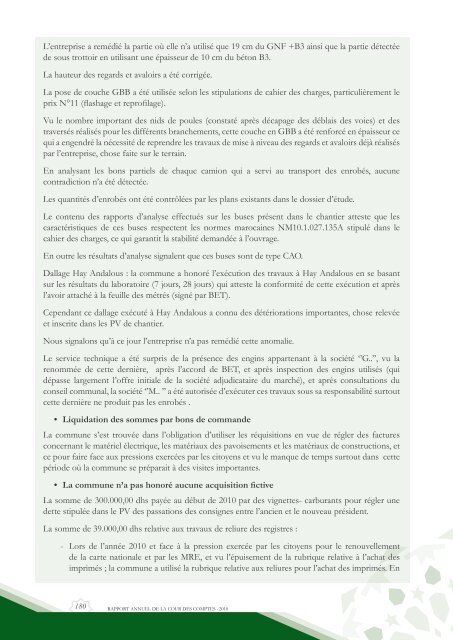 Rapport da la cour des comptes 2010 (Tome 2) - Transparency