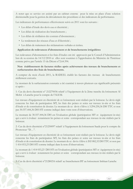 Rapport da la cour des comptes 2010 (Tome 2) - Transparency