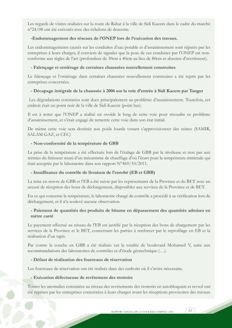 Rapport da la cour des comptes 2010 (Tome 2) - Transparency