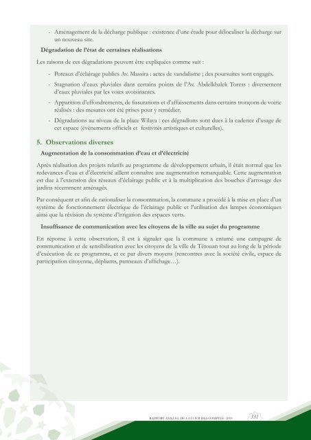 Rapport da la cour des comptes 2010 (Tome 2) - Transparency