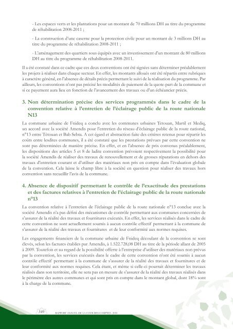 Rapport da la cour des comptes 2010 (Tome 2) - Transparency