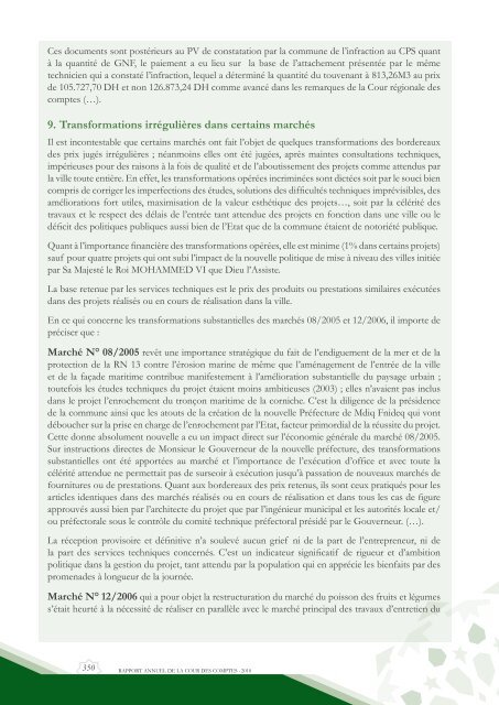 Rapport da la cour des comptes 2010 (Tome 2) - Transparency