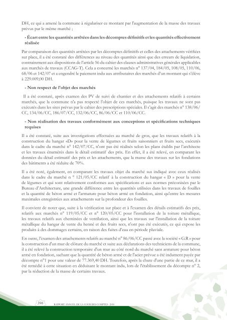 Rapport da la cour des comptes 2010 (Tome 2) - Transparency