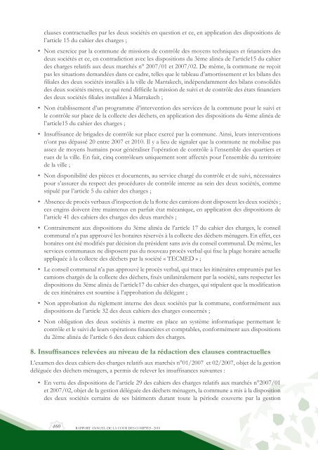 Rapport da la cour des comptes 2010 (Tome 2) - Transparency