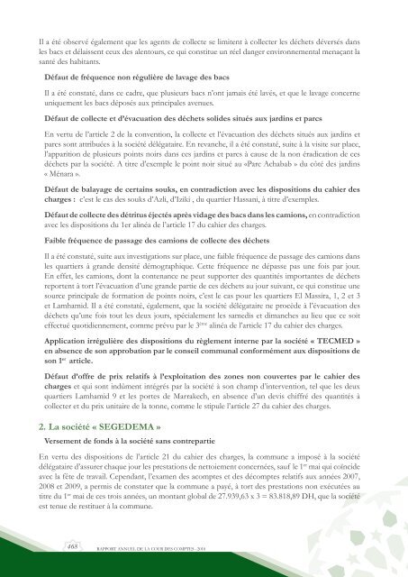 Rapport da la cour des comptes 2010 (Tome 2) - Transparency