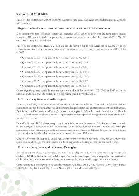 Rapport da la cour des comptes 2010 (Tome 2) - Transparency