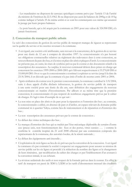 Rapport da la cour des comptes 2010 (Tome 2) - Transparency