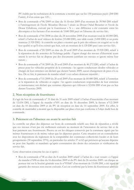 Rapport da la cour des comptes 2010 (Tome 2) - Transparency