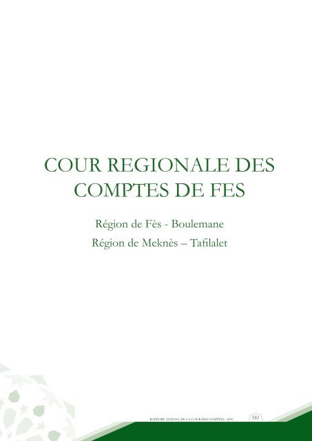 Rapport da la cour des comptes 2010 (Tome 2) - Transparency