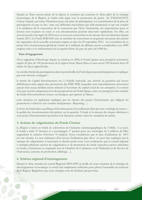 Rapport da la cour des comptes 2010 (Tome 2) - Transparency