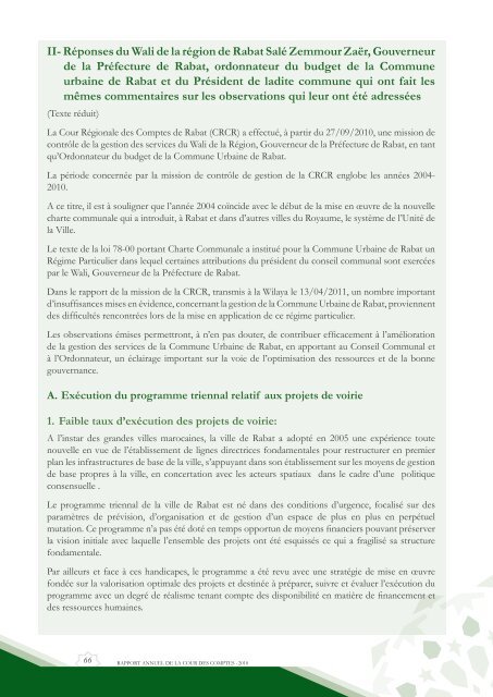 Rapport da la cour des comptes 2010 (Tome 2) - Transparency