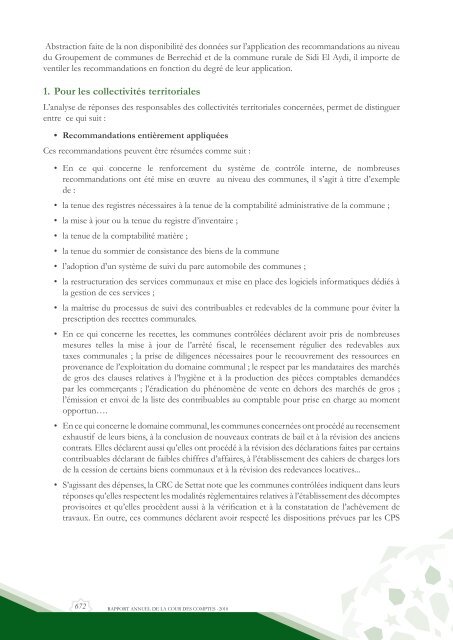 Rapport da la cour des comptes 2010 (Tome 2) - Transparency