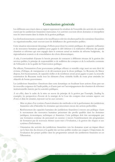 Rapport da la cour des comptes 2010 (Tome 2) - Transparency