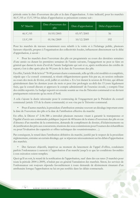 Rapport da la cour des comptes 2010 (Tome 2) - Transparency