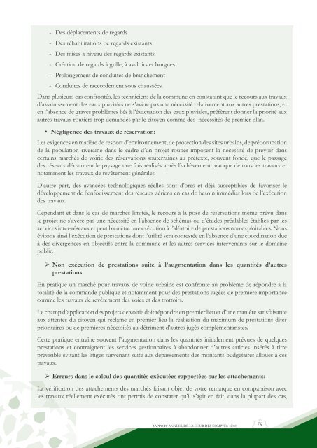 Rapport da la cour des comptes 2010 (Tome 2) - Transparency