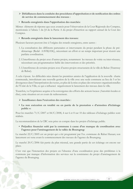 Rapport da la cour des comptes 2010 (Tome 2) - Transparency