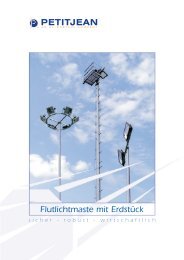 Flutlichtmaste mit ErdstÃ¼ck - PETITJEAN GmbH