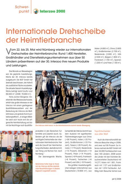 Internationale Drehscheibe der Heimtierbranche - PETonline