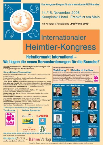 Internationalen Heimtier-Kongress - PETonline