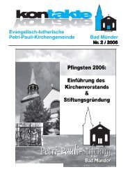 Evangelisch-lutherische Petri-Pauli-Kirchengemeinde Bad MÃ¼nder