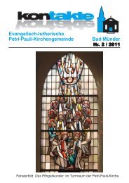 Evangelisch-lutherische Petri-Pauli-Kirchengemeinde Bad MÃ¼nder