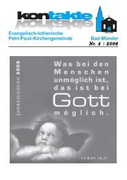 Kontakte 4 / 2008 - Evangelisch-Lutherische Petri-Pauli Kirche Bad ...