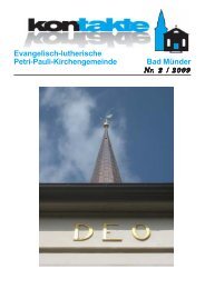 Evangelisch-lutherische Petri-Pauli-Kirchengemeinde Bad MÃ¼nder