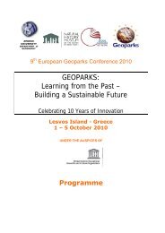 GEOPARKS: Learning from the Past â Building a Sustainable Future