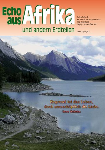 Nr. 9. November - bei den Missionsschwestern des hl. Petrus Claver