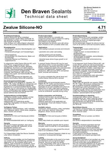 Zwaluw Silicone-NO 4.71 - Den Braven