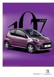 Peugeot 107 Modellkatalog