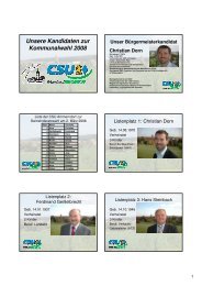 Unsere Kandidaten zur Kommunalwahl 2008 - CSU Ammerndorf