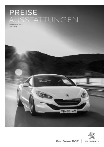 RCZ Preisliste Juli 2013