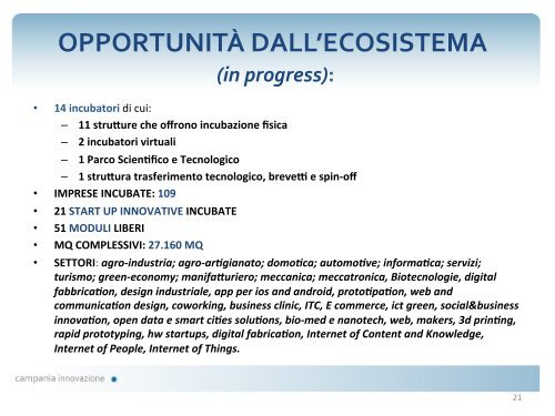 Go Global Now 2014 - Entrepreneurship 360° - Campania In.Hub