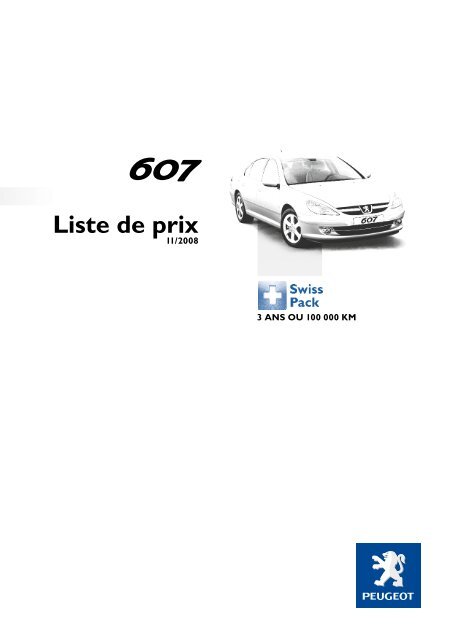 Liste de prix - Peugeot