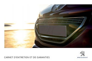 CARNET D'ENTRETIEN ET DE GARANTIES - les services Peugeot