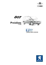 Preisliste - Peugeot