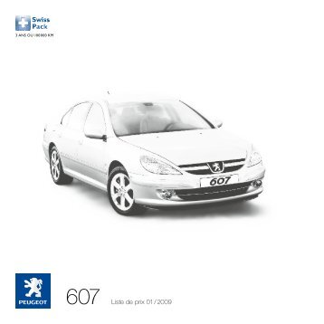 607 Liste de prix 01 / 2009 - Peugeot