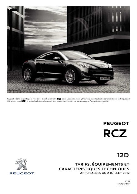 Fin de carrière pour le coupé Peugeot RCZ