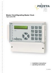 Type series 920 Master Clock/Signalling Master Clock - Peweta